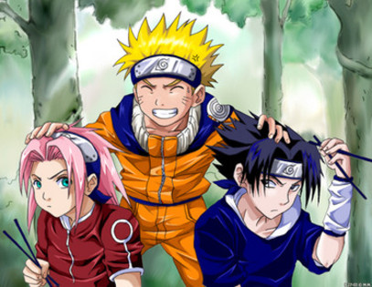 Naruto; In imaginea asta chiar sunt draguti mai ales sasuke..
