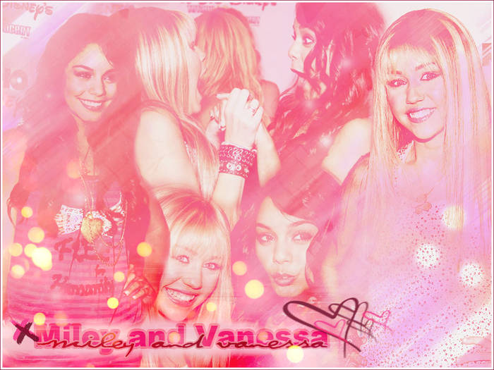 Miley_and_Vanessa_Wallpaper - Club Special Miley Cyrus