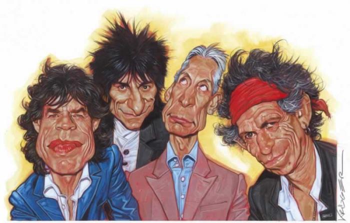 rolling-stones - caricaturi cu celebritati