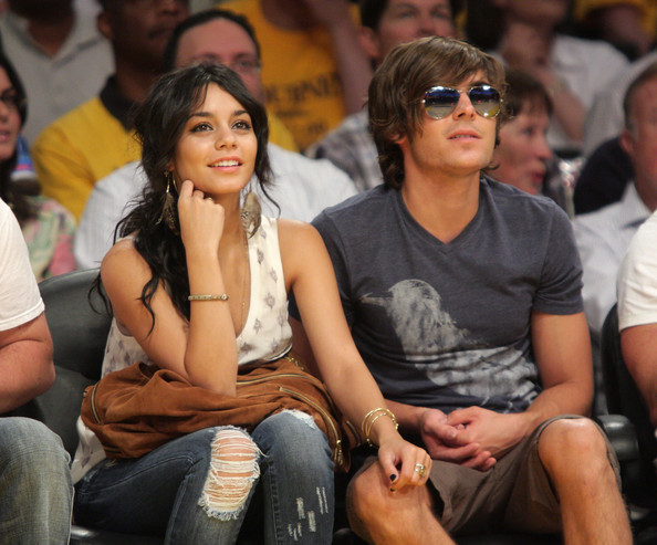 Lakers Game - Vanessa Hudgens Celebrities At The Lakers Game