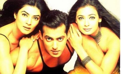 Diya,Salman Khan si Sushmita Sen in filmul TUMKO NA PBOOL NA PAYENGE - DIYA MIRZA