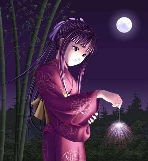 anime_kimono_violet - anime in kimono