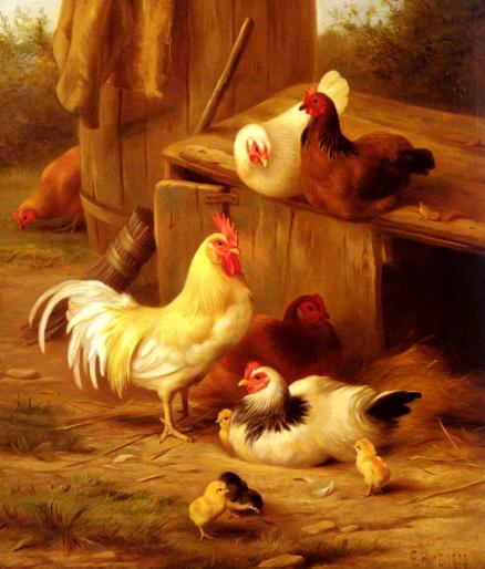 Hunt_Edgar_Chickens_And_Chicks - ANIMALE