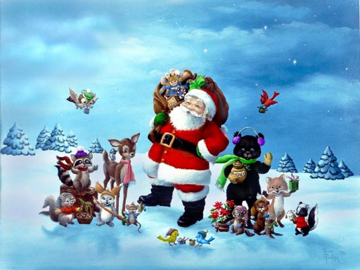 santa-animals - MERRY CHRISTMAS