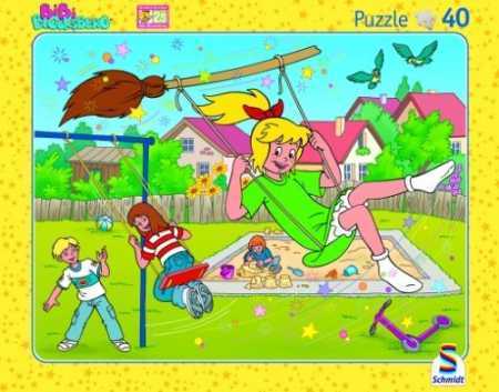 schmidt-spiele-bibi-blocksberg-auf-der-schaukel-rahmenpuzzle-40-teile-puzzle