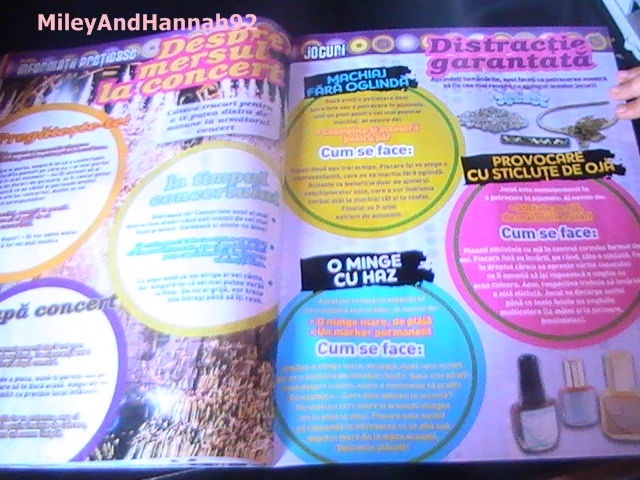 revista  hm  pagina 12 - lucrurile mele cu hannah montana si miley