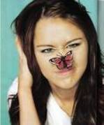 Miley and a buterfly