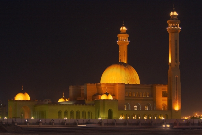 Al Fateh Mosque in Manama - Bahrain (night) - Islamic Architecture Around the World
