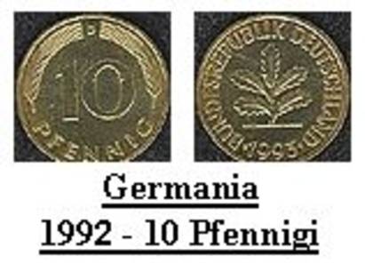 germania 1992 - 10 pfeningi - banii