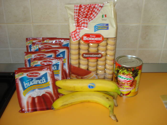 PRAJITURA CU PISCOTURI SI BUDINCA