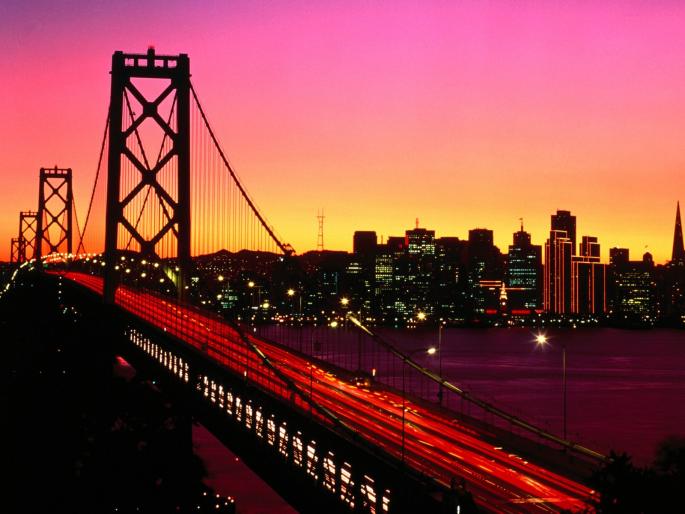 Treasure Island View, Bay Bridge, San Francisco, California - peisaje