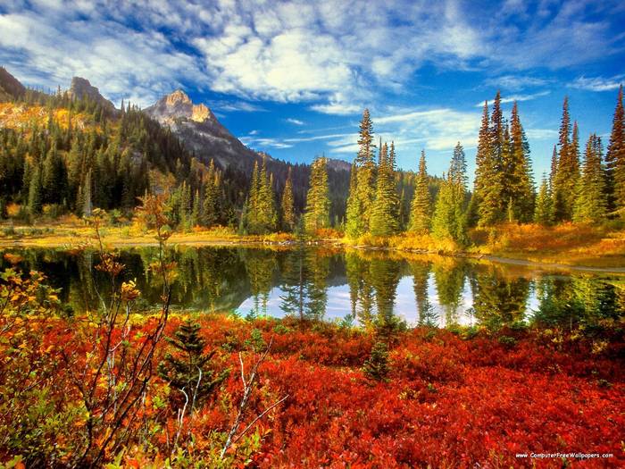 Fall in the Tatoosh Wilderness, Mount Rainier National Park, Washington - Very Beautiful Nature Scenes