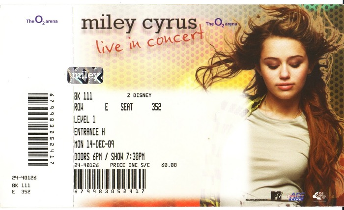 bilet miley - bilet miley la concert