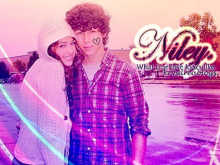  - Miley Cyrus and Nick Jonas