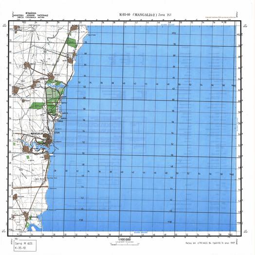 k-35-10 - Harta militara detaliata a Romaniei