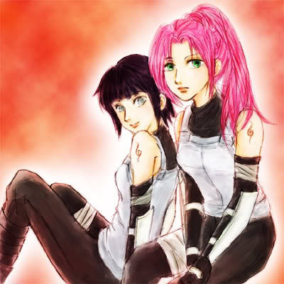 sakura and hinata; sakura and hinata
