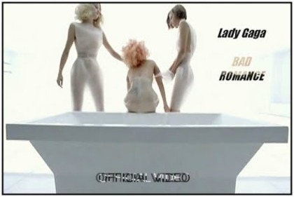 +Lady Gaga Bad Romance video photo 4 cropped titled TWICE FRAMED