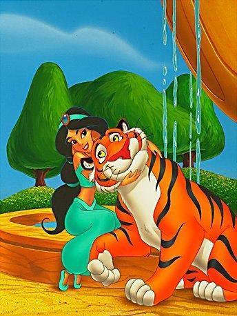 Jasmin and tiger - Minunatele printese Disney