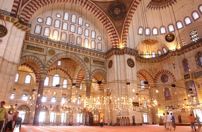 Suleiman Mosque in Istanbul - Turkey (interior) - Islamic Architecture Around the World