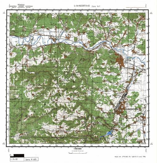 L-34-82 - Harta militara detaliata a Romaniei