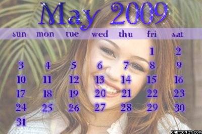 calendar - cadouri pt miley cyrus