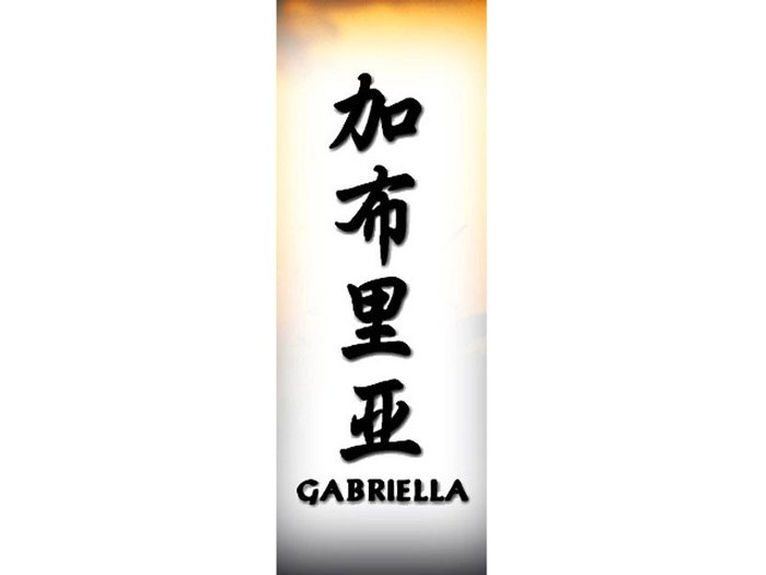 Gabriella[1] - Nume scrise in Chineza