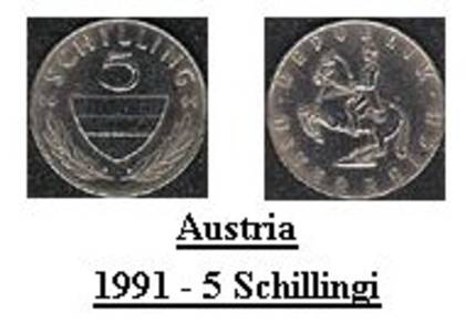 austria - 1991 - 5 schillingi