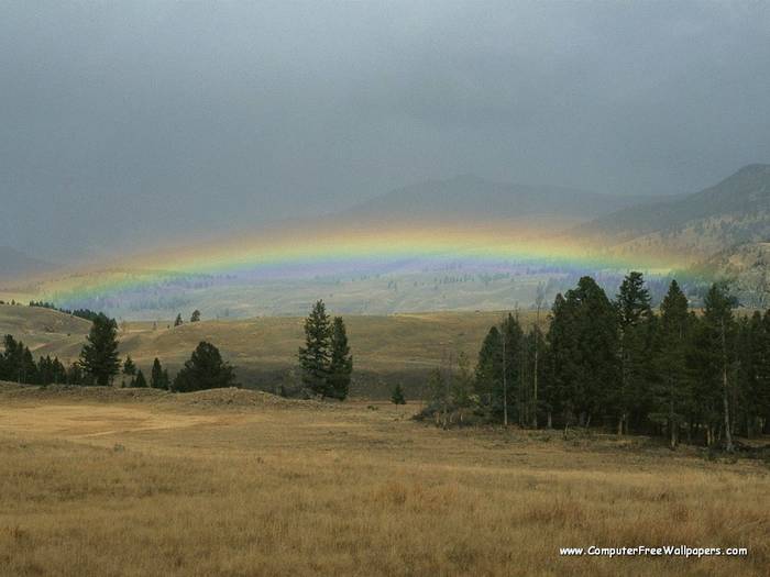 Wallpapers - Nature 9 - Lamar_Valley_Sunset_Rainbow,_Yellowstone_National_Park,_Montana