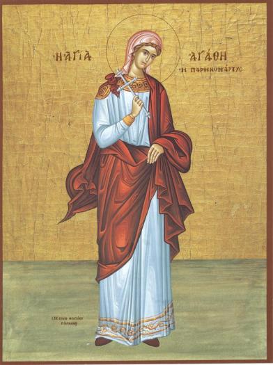 05-februarie-Sf. Muc. Agata - Icoane si imagini religioase crestin ortodoxe