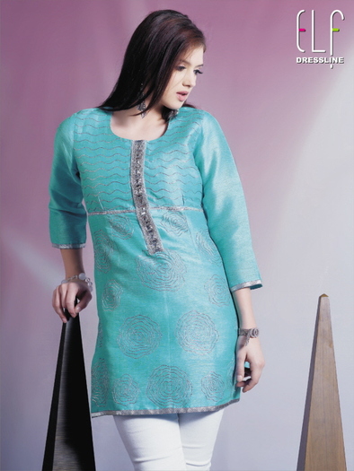 Sky%20Blue%20kurti%203 - saree-uri poze noi