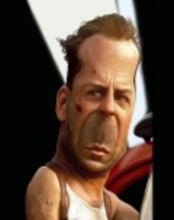 Bruce Willis - caricaturi