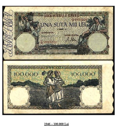 1946 - 100.000 lei (b) - banii