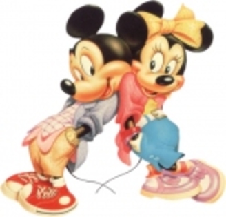 mickey-minnie-back-to-back - Mickey Mouse