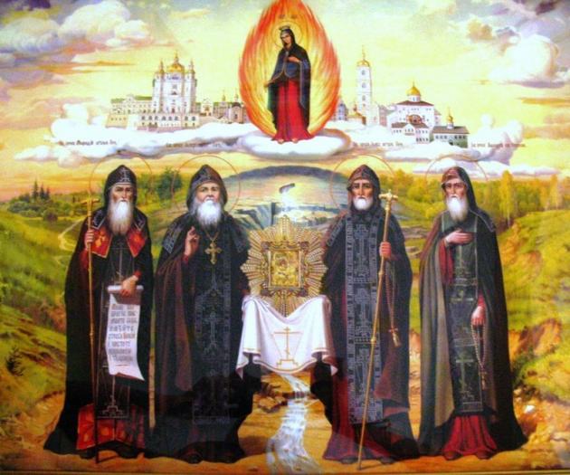 In fata, sfintii tin in maini icoana Lor - Icoane Ortodoxe