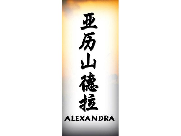 Alexandra[1] - Nume scrise in Chineza