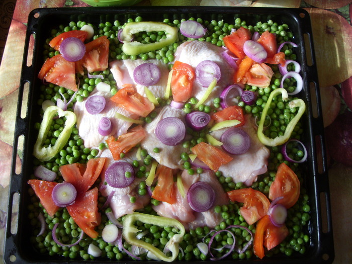 mazare cu pui si legume