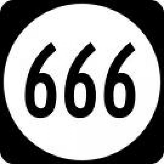 alb spre negru 666 - numarul ghinionist 666