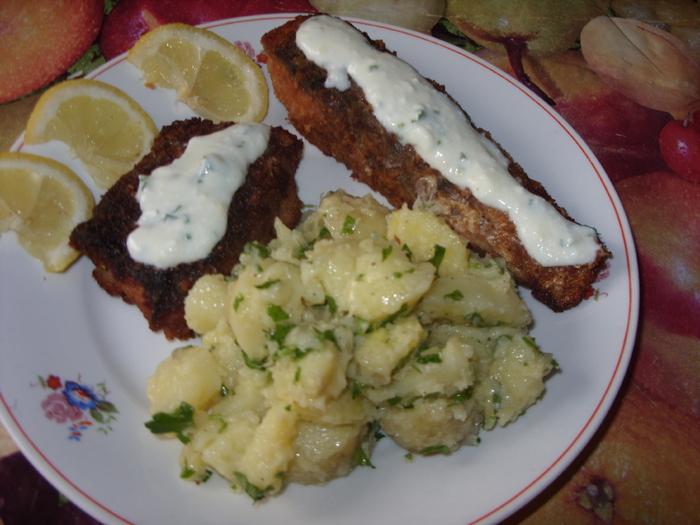 crap pane cu cartofi