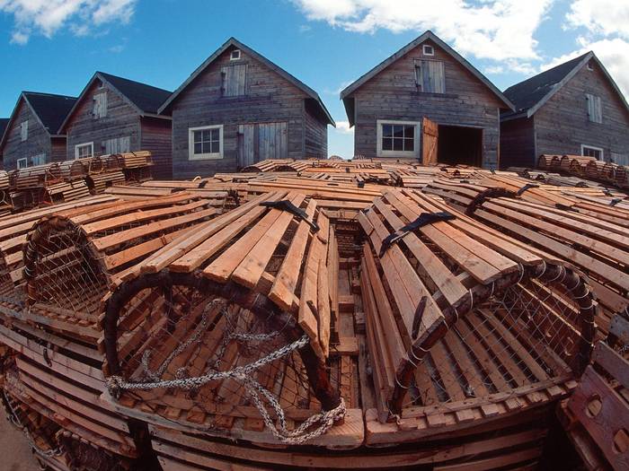 Fishing Huts and Lobster Traps, Prince Edward Island, Canada - Canada Wallpapers