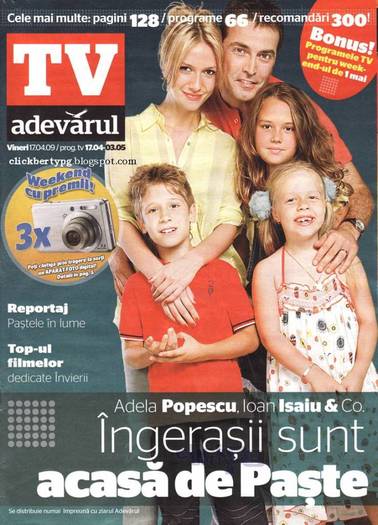Ingerasii pe coperta revistei Tv Adevarul