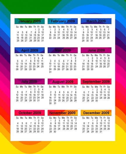 rainbow2009 - calendare