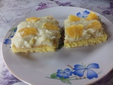 Prăjitură cu cocos și portocale
