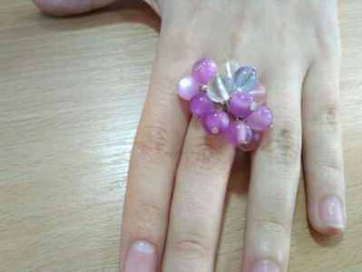 inel ciorchine de margele 12 ron