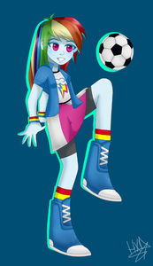 -Rainbow Dash-Football Girl