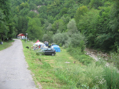 Campare în Cheile Sohodolului; Aici am campat trei zile
