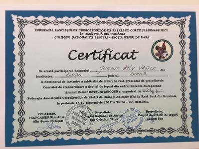 Certificat-Seminar de instruire 2017