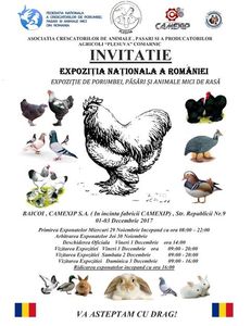 invitatie EXPO 2017; Înscrierea animalelor pentru participarea la  Expoziția Națională a României ”BĂICOI” 2017 a membrilor ACIPR Tibiscum Banat până la data de 25 octombrie 2017

Persoana contact dl. Petrica Valusescu
