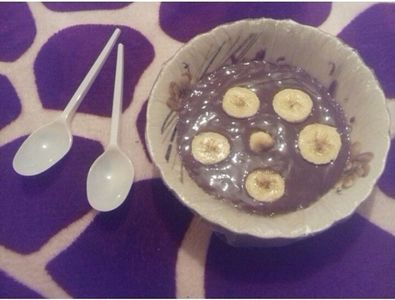 Budincă de ciocolată cu banane