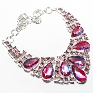 Superb Bi-Color Tourmaline Gemstone 925 Silver