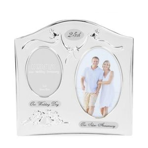 Rama foto argintata cadou nunta de argint; Cadouri deosebite care pot fi gasite pe www.dream-store.ro
